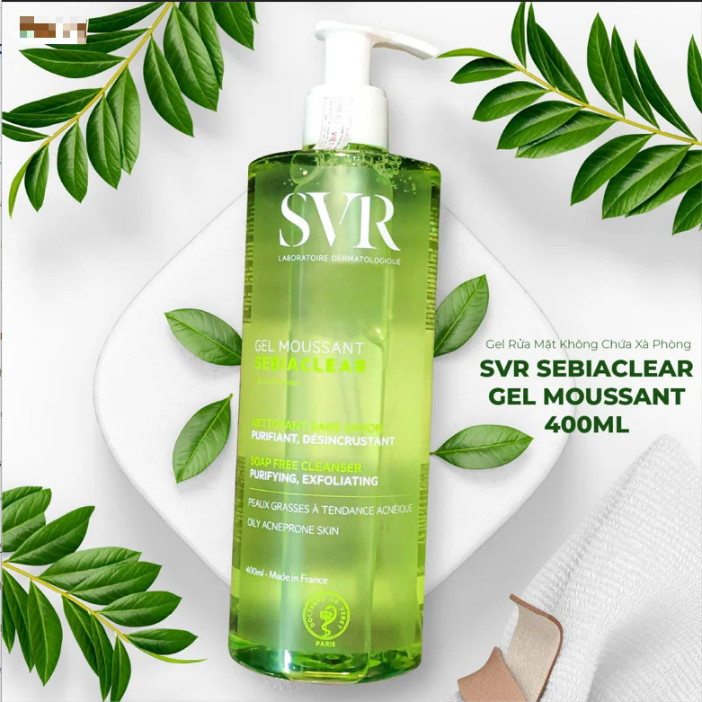 Gel Rửa Mặt SVR Xanh Cho Da Dầu Mụn 400ml