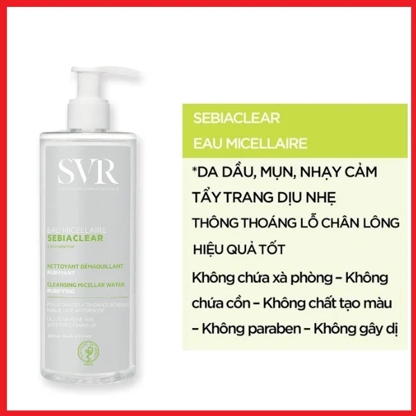Nước Tẩy Trang SVR Sebiaclear Eau Micellaire 400ml