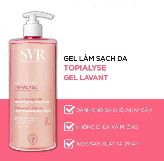 Gel Rửa Mặt SVR Hồng Cho Da Khô Và Nhạy Cảm 400ml