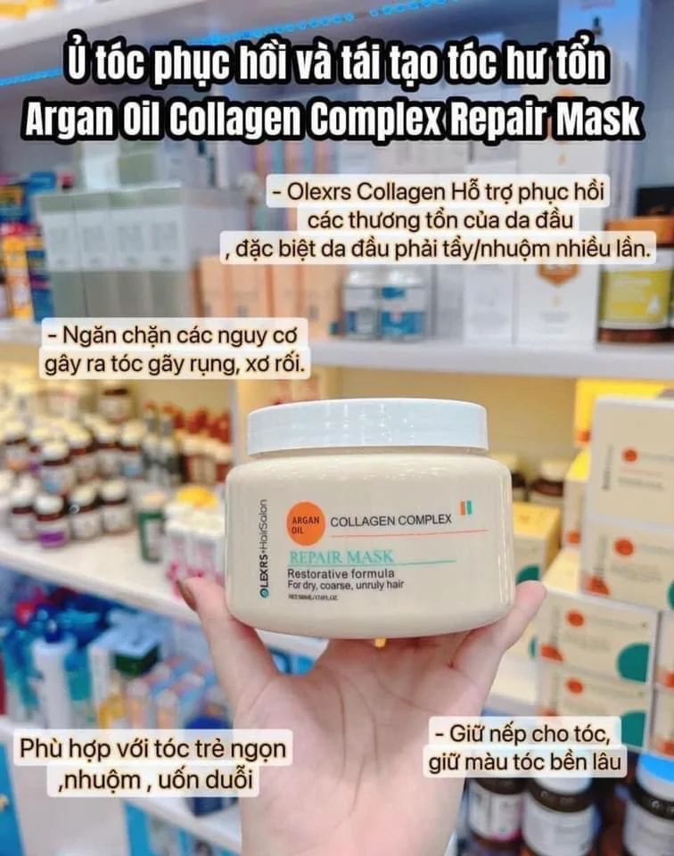 Kem Ủ Tóc Phục Hồi OLEXRS - Hair  Salon hủ 500ml