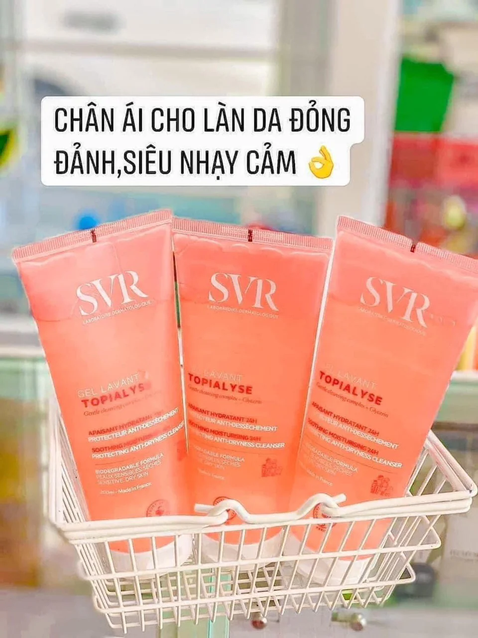 Gel Rửa Mặt SVR Hồng Cho Da Khô và Nhạy Cảm 200ml