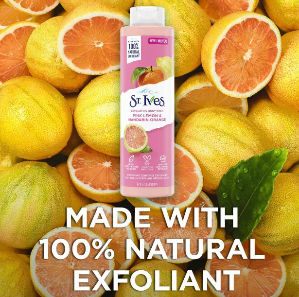 Sữa Tắm St.Ives Tẩy Tế Bào Chết Hương Cam Chanh 650ml 