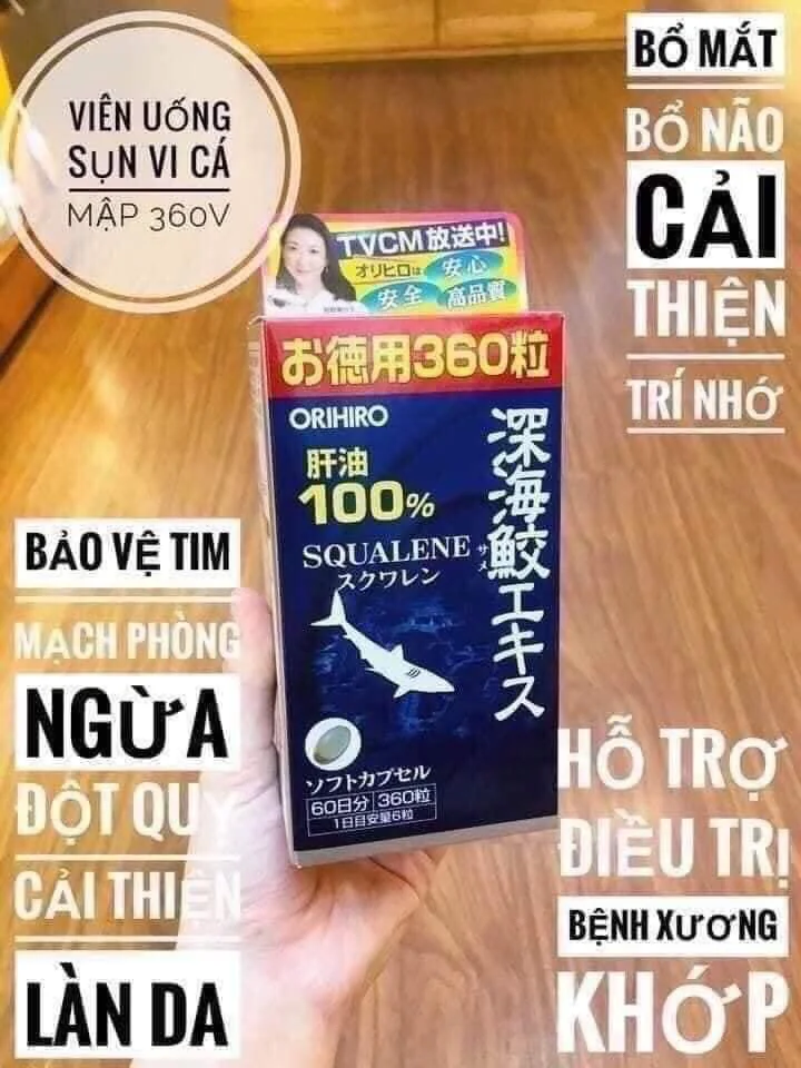 Viên Sụn Vi Cá Mập - Orihiro Deep Sea Shark Extract Capsule Moral Purpose chống oxy hóa (360 viên)