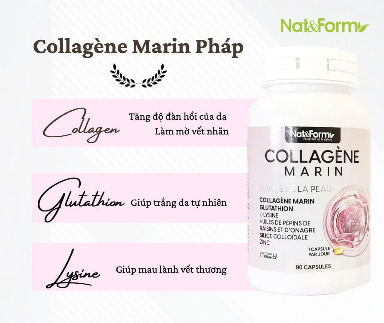 Collagen Marin Nat & Form 90 viên