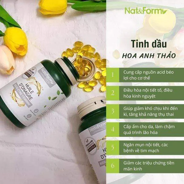 Tinh chất Hoa Anh Thảo Nat&Form 200 viên