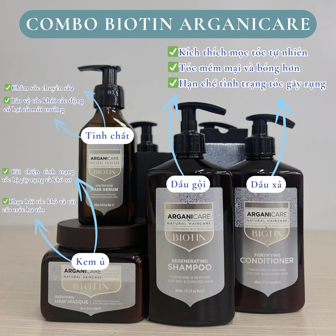DẦU XẢ ARGANICARE BIOTIN FORTIFLYING 400ML