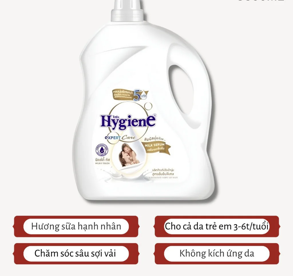 Nước Xả Vải Hygiene màu trắng 3000ml