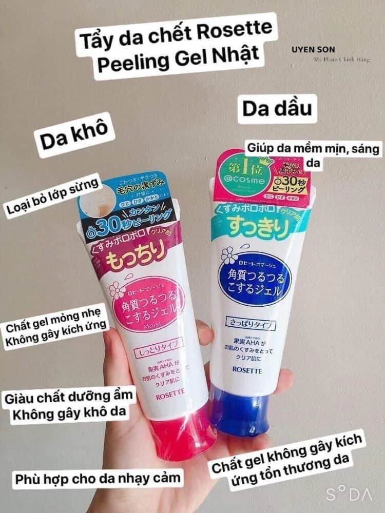 Tẩy Da Chết Da Thường Rosette Peeling Gel 