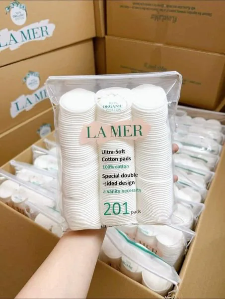 Bông Tẩy Trang LA MER 100% Organic Cotton 201miếng