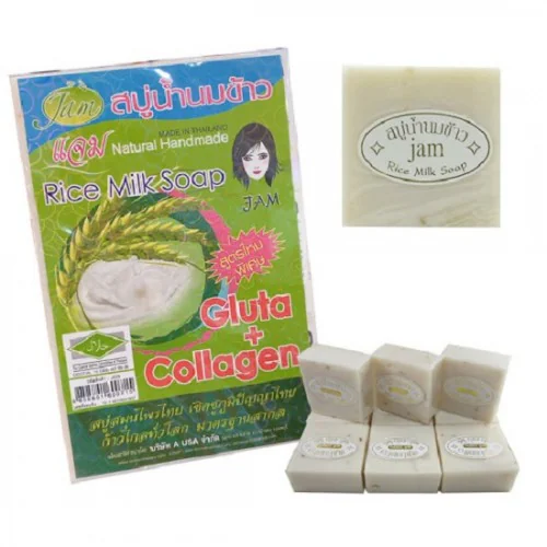 Xà Bông Cám Gạo Thái Lan Jam Rice Milk Soap x12 bánh (60gr)