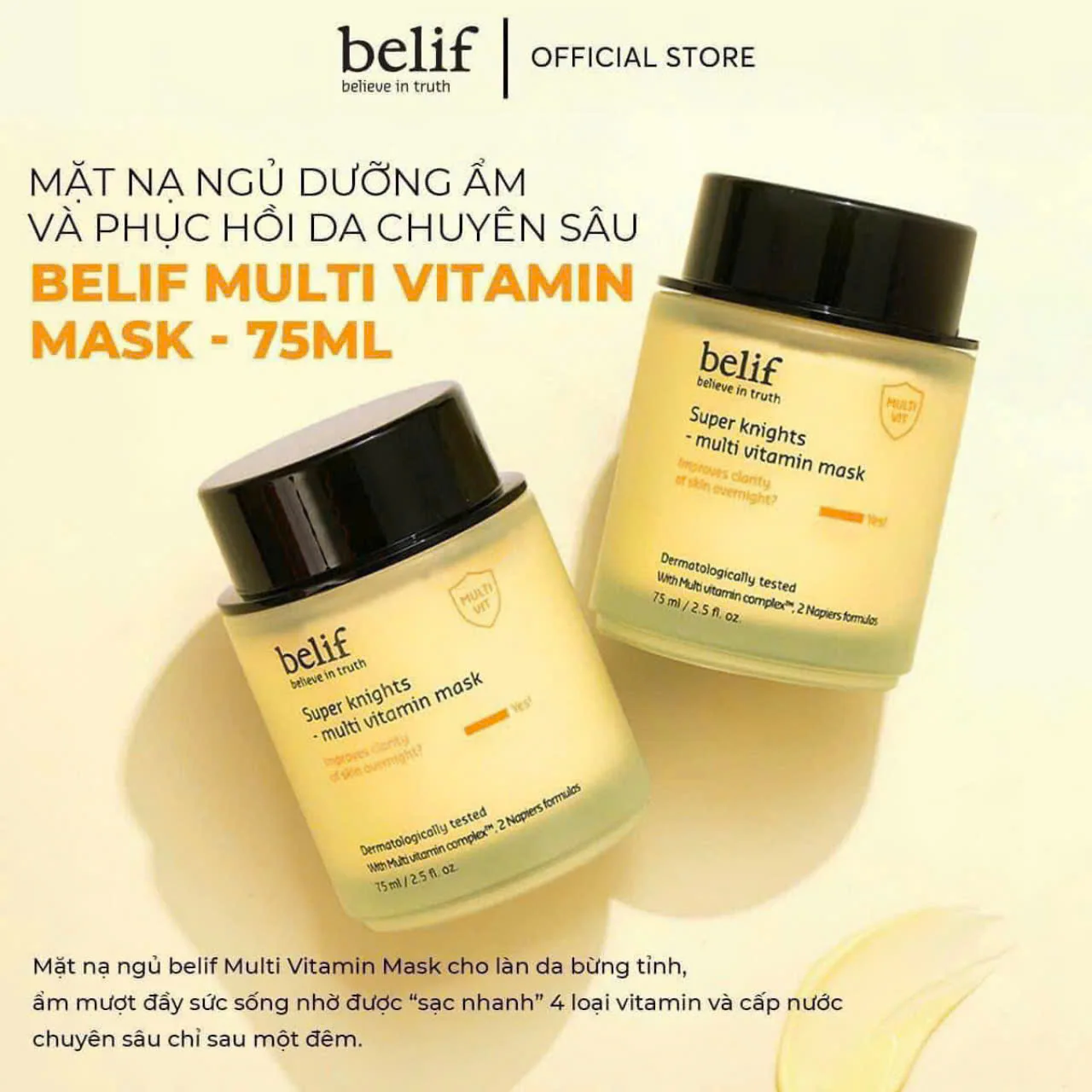 Mặt Nạ Ngủ Dưỡng Sáng Da Belif Super Knight Multi Vitamin Mask 75ml