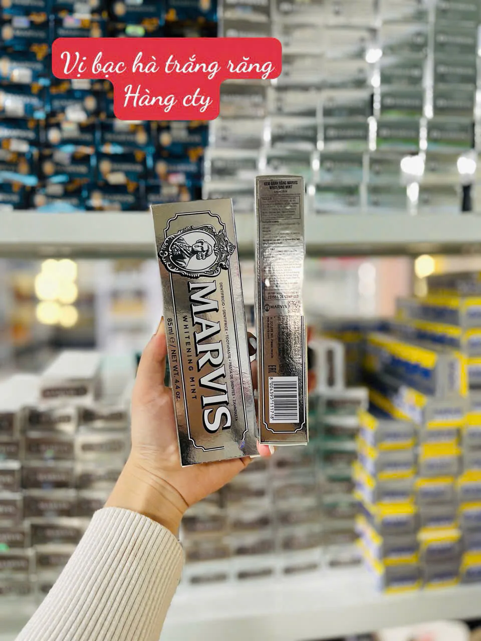 Kem Đánh Răng Marvis Trắng Răng 85ml - Whitening Mint