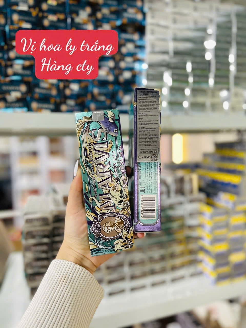 Kem đánh răng Marvis Sinuous Lily Mint 75ml – Tinh Tế Từng Hơi Thở Với Hương Hoa Ly & Bạc Hà