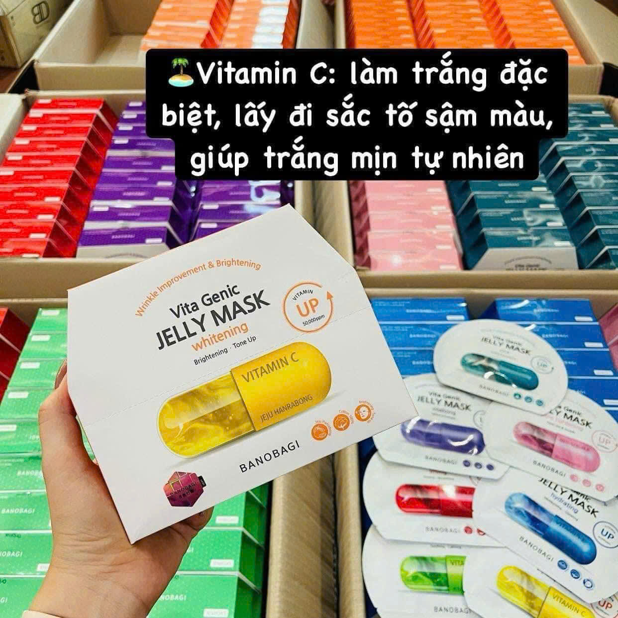 Mặt Nạ Banobagi Vita Genic Jelly Mask Whitening Màu Vàng – 1 Miếng