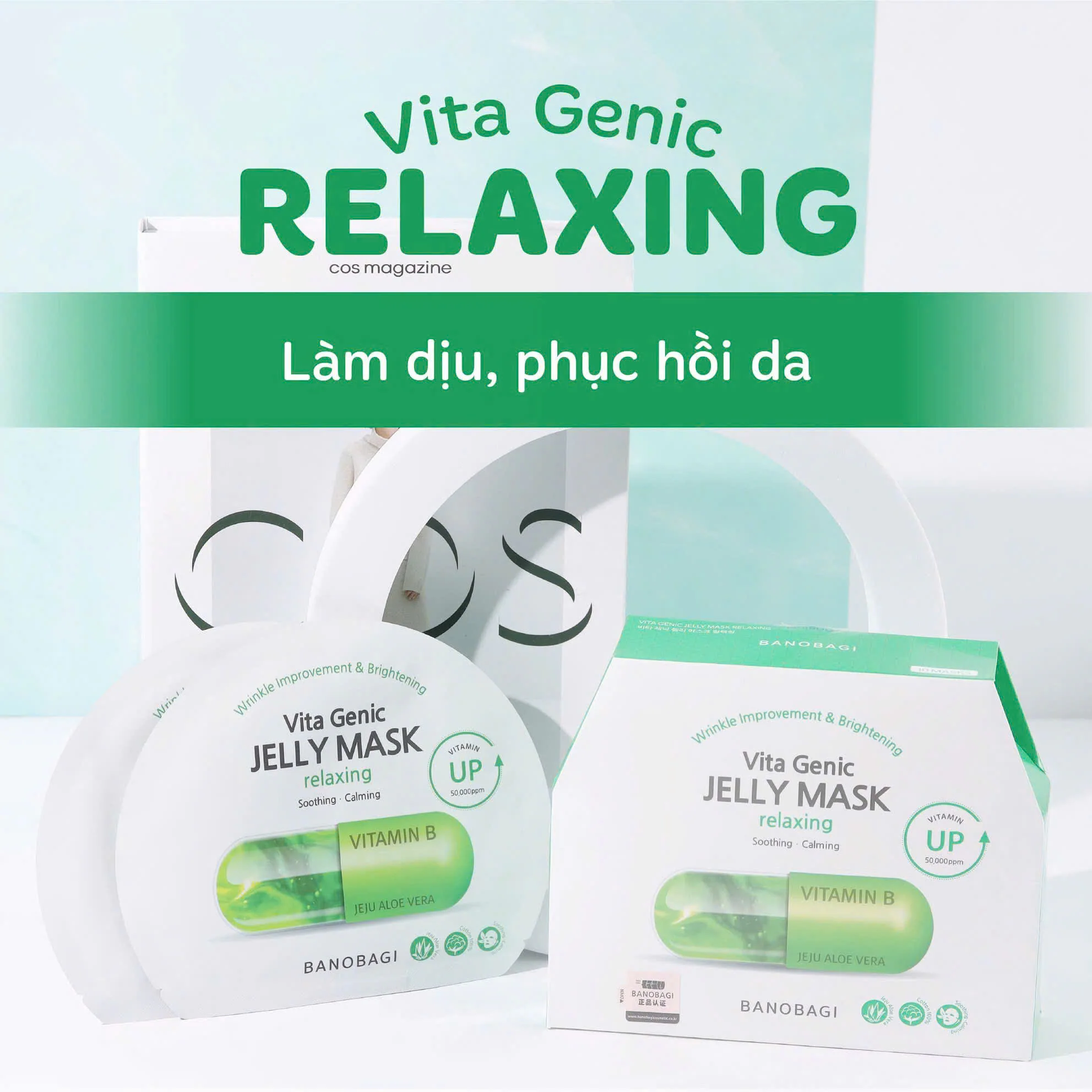 Mặt nạ Banobagi Vita Genic Hydrating Jelly Mask 30ml Màu Xanh Lá – 1 Miếng